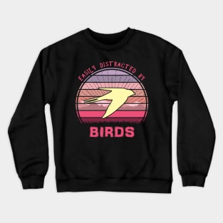 Easily Distracted By Birds Swallow Crewneck Sweatshirt